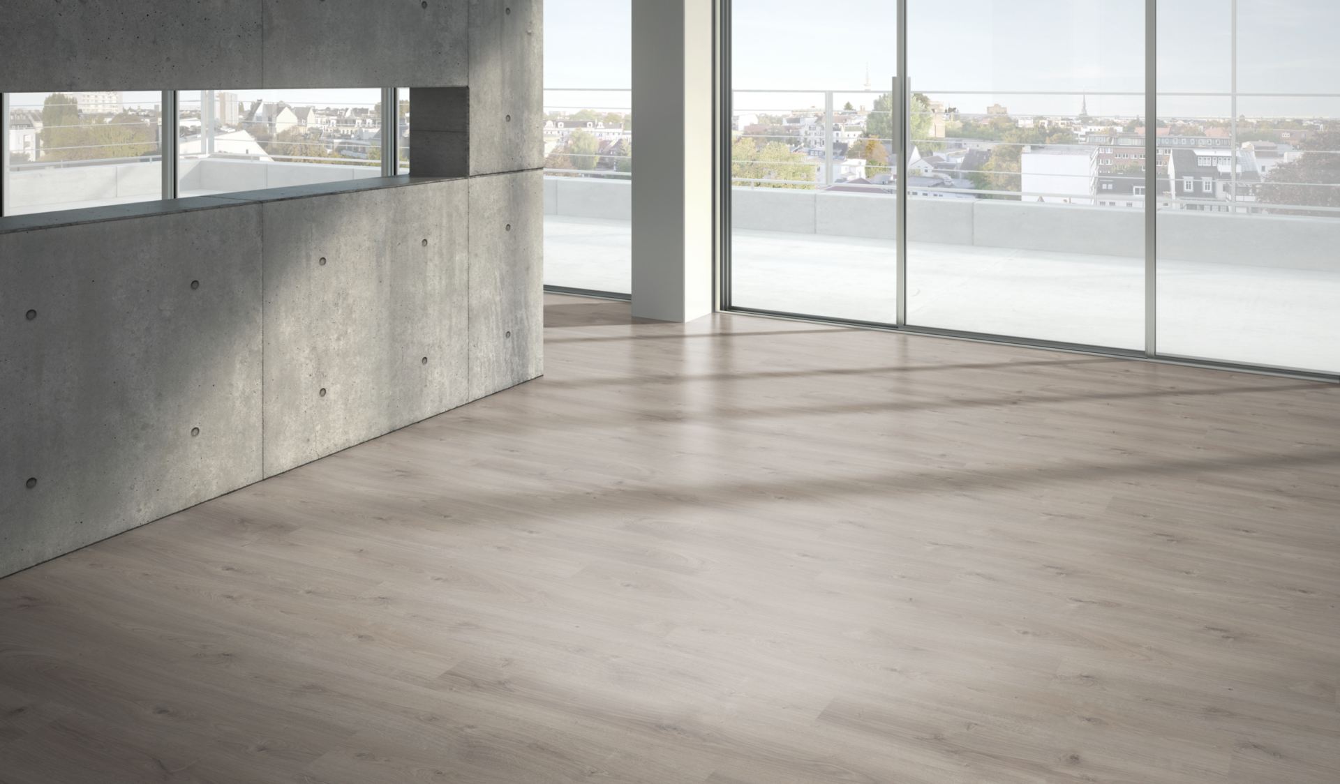 Ламинат Parador Classic 1070 Дуб Мистраль серый 1730267 1285×194×9 фото в интерьере